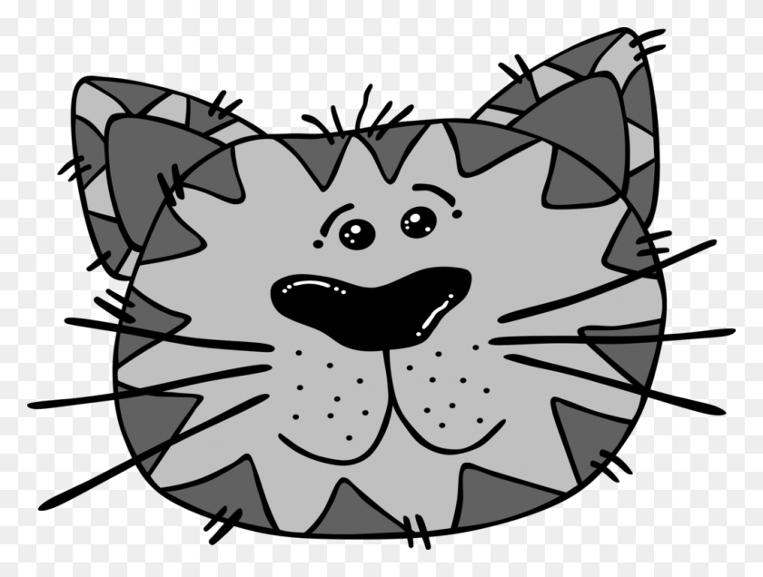 1015x750 Descargar Png Gato Negro Gatito Mascota Hello Kitty Gambar Kucing Duduk Kartun, Stencil, Planta, Cara Hd Png