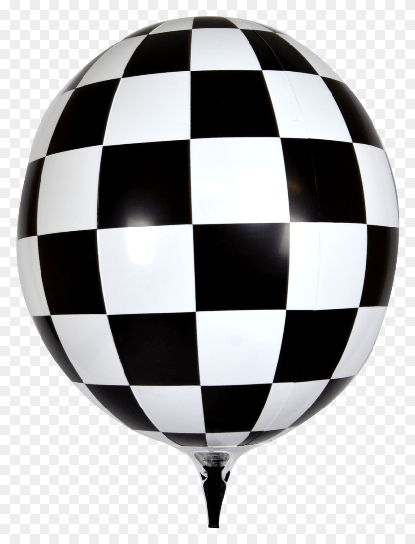 869x1159 Black Checkered Outdoor Balloon Full Tecido Tnt Quadriculado Para Bandeira, Sphere, Ball, Lamp HD PNG Download