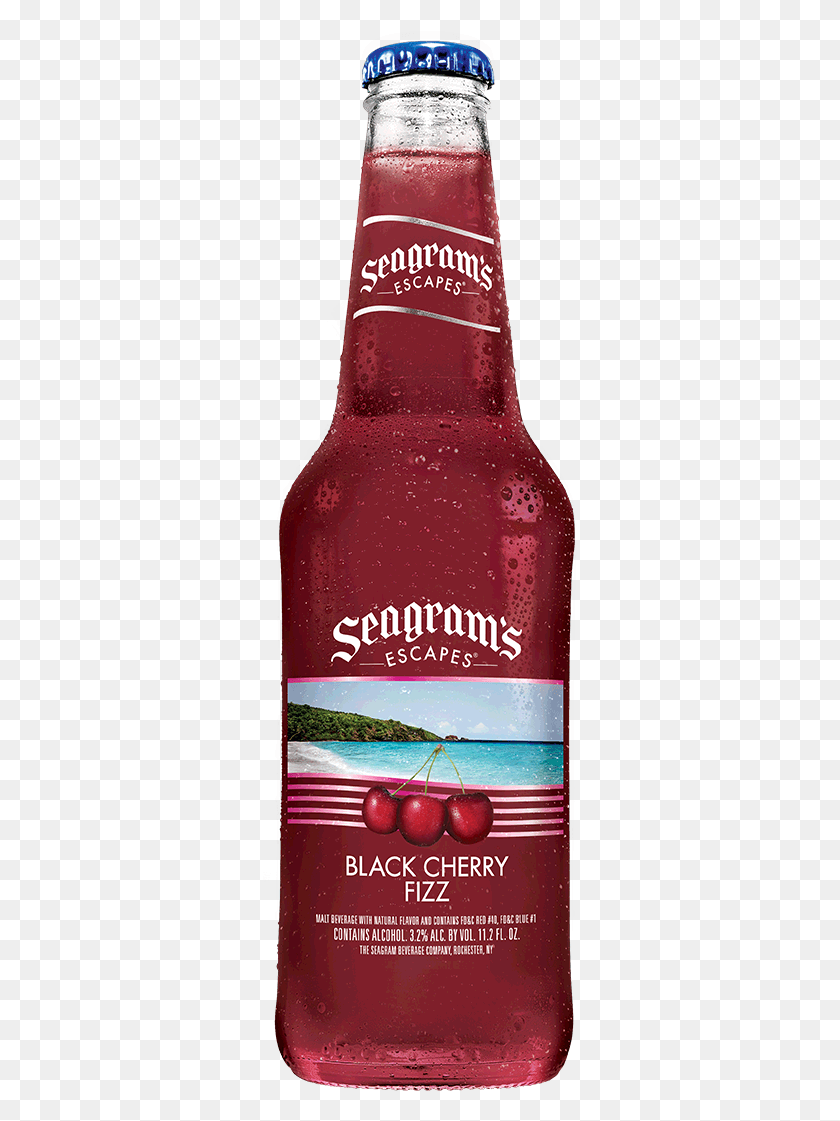 315x1061 Black Cherry Fizz Bottle Blueberry Acai Seagrams, Soda, Beverage, Drink HD PNG Download