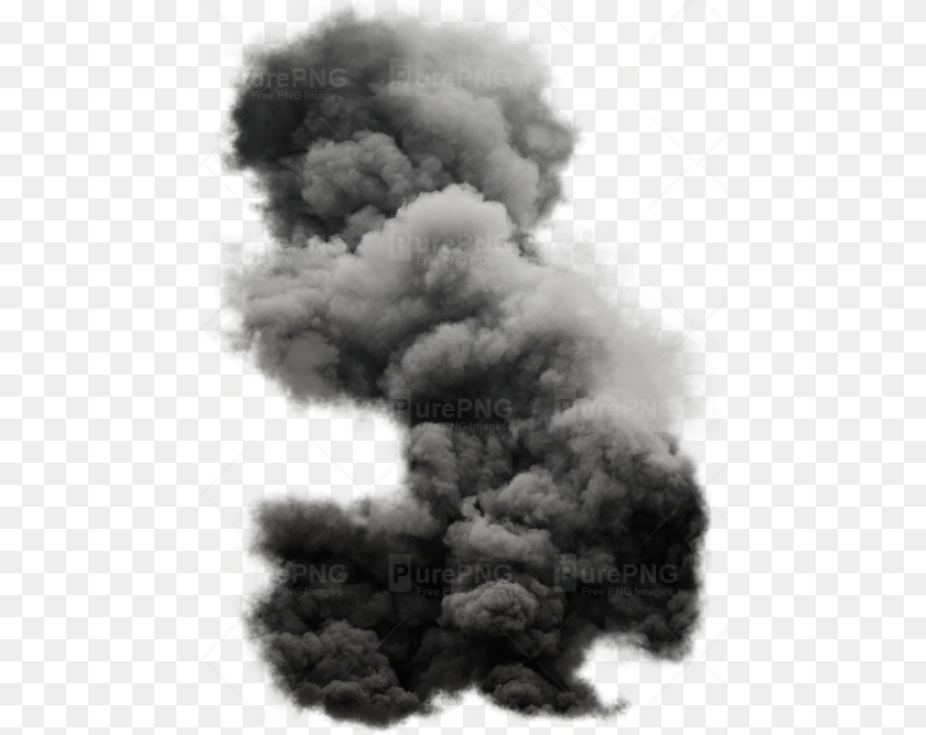 480x667 Black Cloud Smoke Image Purepng Transparent Black Smoke Bomb, Nature, Outdoors, Pollution Sticker PNG