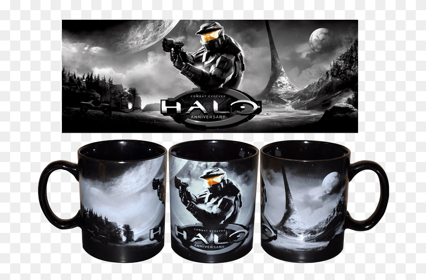 700x493 Black Coffee Mug Halo Combat Evolved Anniversary, Helmet, Clothing, Apparel HD PNG Download