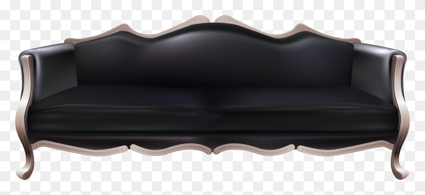3498x1470 Black Couch Transparent Background, Furniture, Bumper, Vehicle HD PNG Download