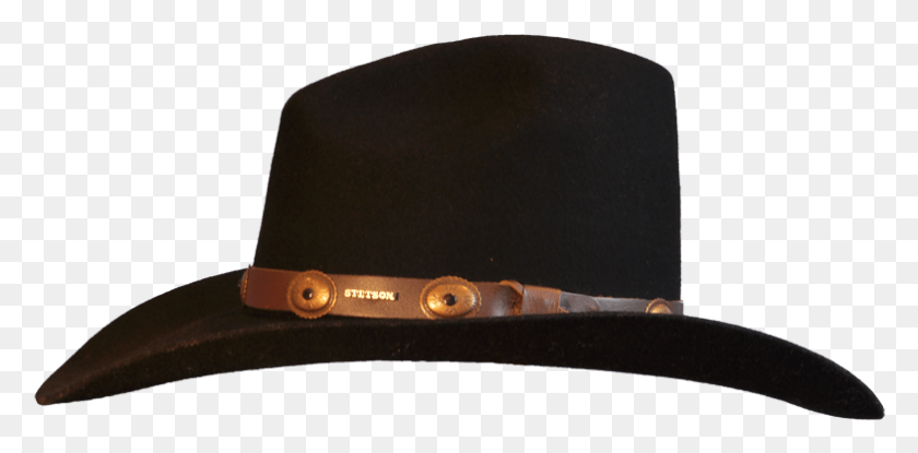 785x358 Black Cowboy Hat Cowboy Hat From The Side, Clothing, Apparel, Hat HD PNG Download