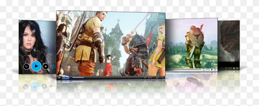 961x351 Black Desert Gallery Pc 3d, Person, Human, Advertisement HD PNG Download