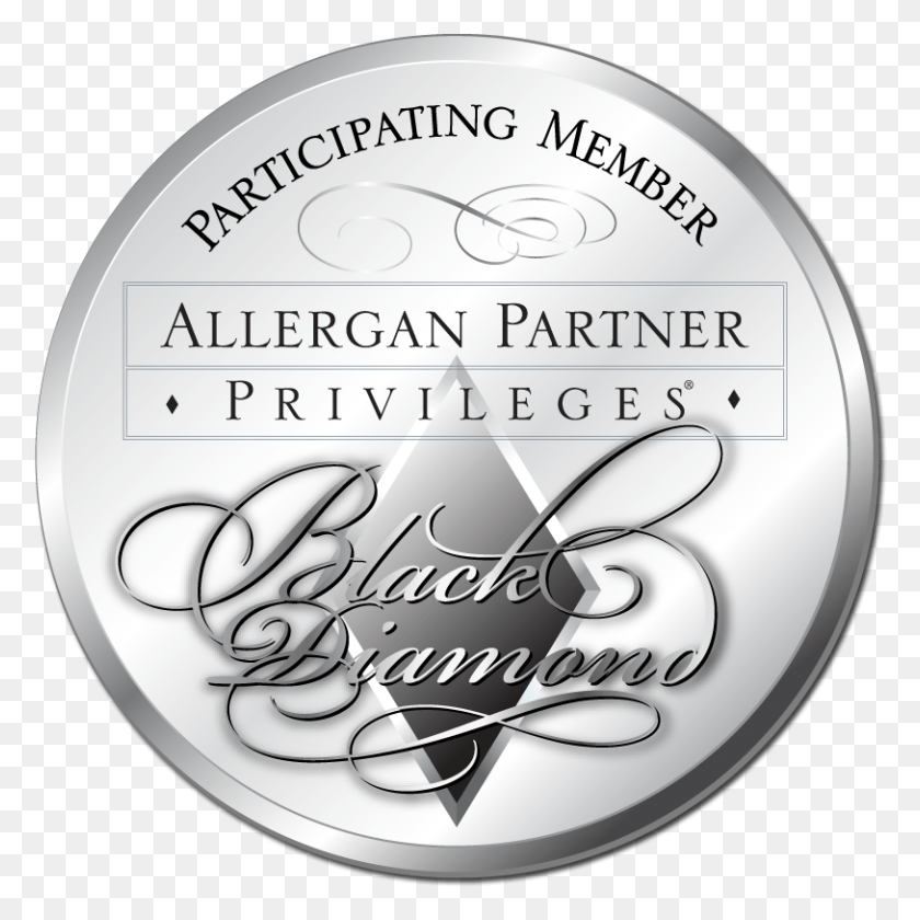 813x814 Descargar Png Black Diamond Allergan Logo Allergan Black Diamond Award, Texto, Símbolo, Marca Registrada Hd Png
