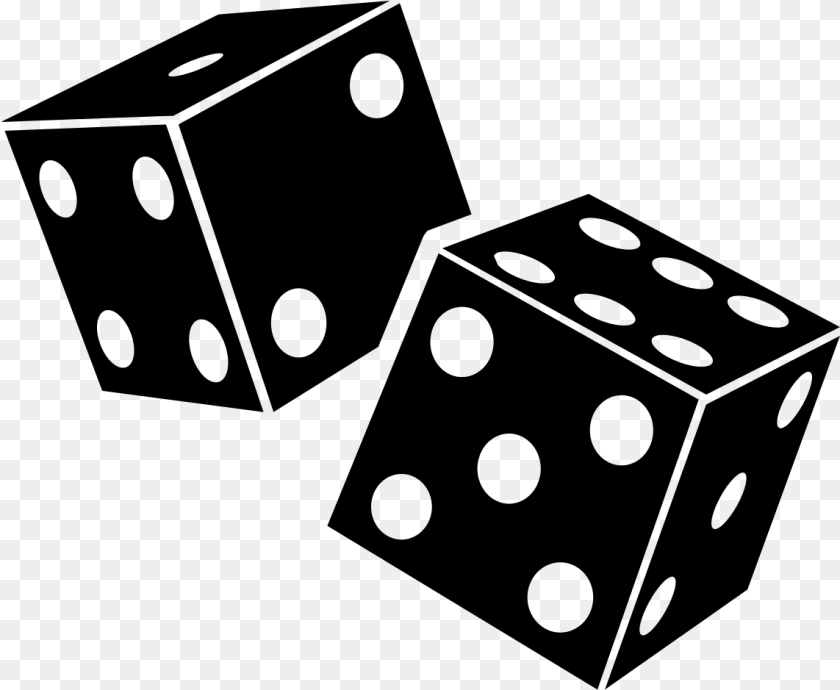 Black Dice Seven Up Seven Down Dice Game, Gray Sticker PNG