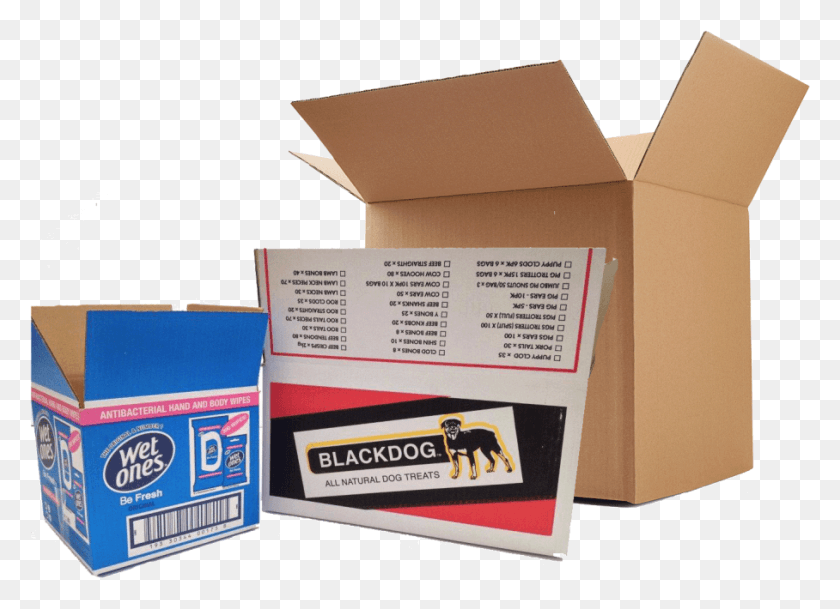 908x640 Black Dog And Wet Ones Printed Cardboard Boxes Dog, Box, Package Delivery, Carton HD PNG Download