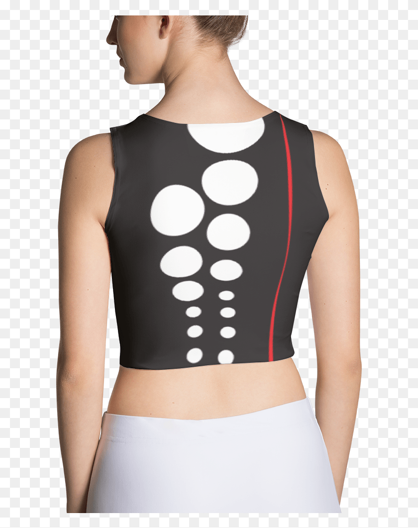 617x1001 Black Dots Sublimation Cut Amp Sew Crop Top, Clothing, Apparel, Person HD PNG Download