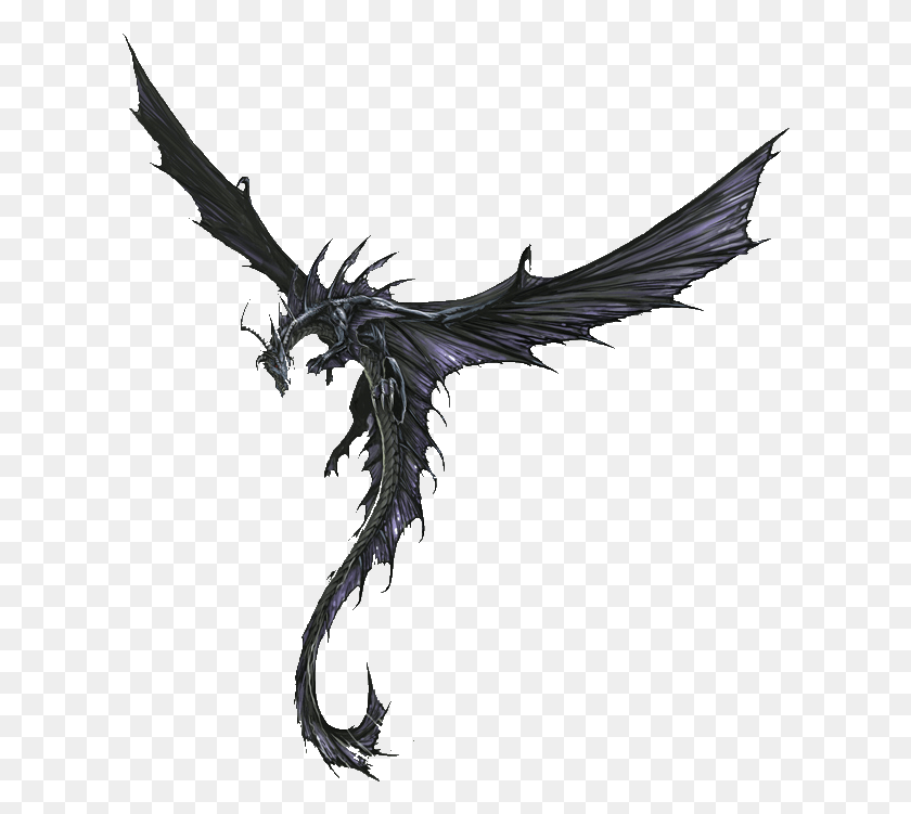 616x691 Black Dragon Render Black Dragon Fondo Transparente, Bird, Animal Hd Png