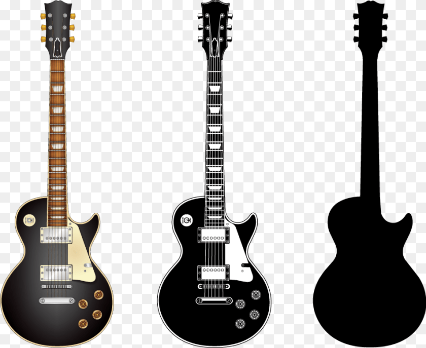 Black Electric Guitar, Electric Guitar, Musical Instrument, Bass Guitar PNG