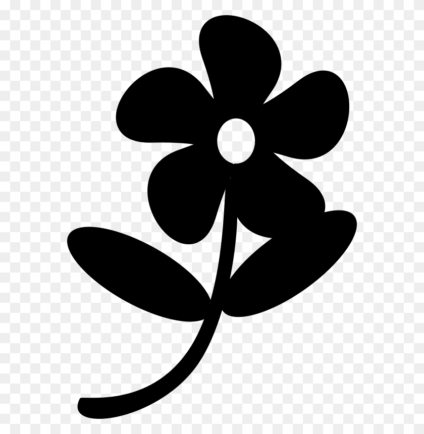 574x800 Black Flower Clipart Transparent Library, Gray, World Of Warcraft HD PNG Download