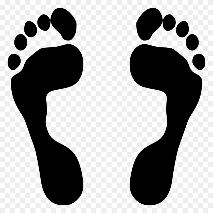 980x981 Black Footprint HD PNG Download