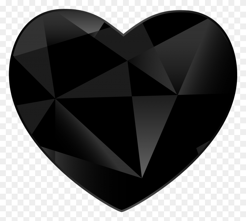 3848x3420 Black Gem Heart Clipart Portable Network Graphics, Diamond, Gemstone, Jewelry HD PNG Download