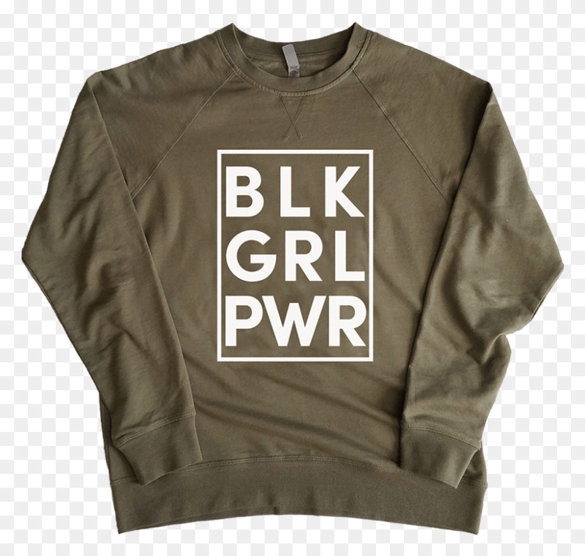 801x758 Black Girl Power French Terry Long Sleeved T Shirt, Clothing, Apparel, Sweatshirt HD PNG Download
