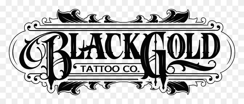 5022x1926 Black Gold Tattoo Co, Text, Alphabet, Tomb HD PNG Download