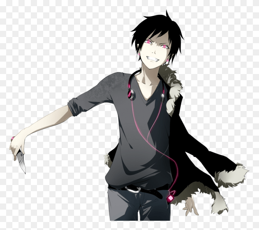 952x838 Black Hair Anime Guy With Knife, Person, Human, Sleeve HD PNG Download