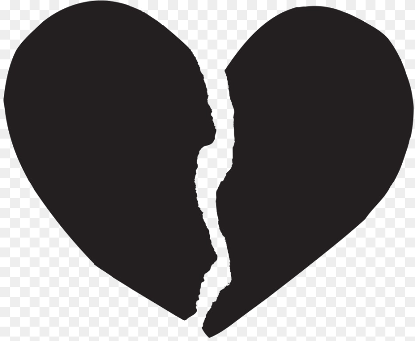 937x769 Black Heart Download Image Black Broken Heart, Animal, Clam, Food, Invertebrate Sticker PNG