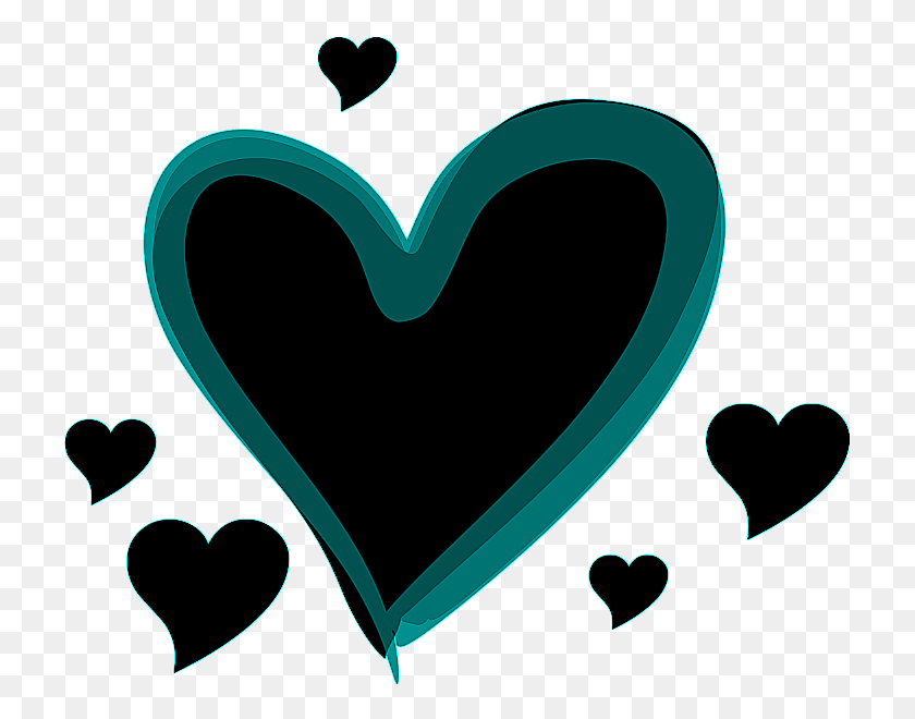727x600 Black Heart Picture Cartoon Heart Transparent Background, Label, Text HD PNG Download