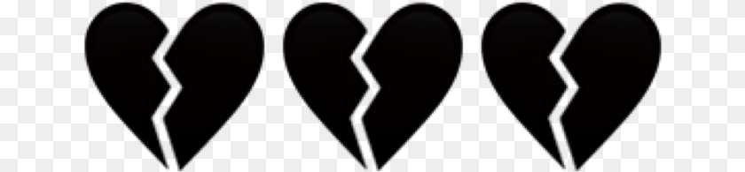 654x195 Black Hearts Broken Tumblr Aesthetic Aesthetic Broken Heart, Nature, Outdoors, Sea, Water Sticker PNG