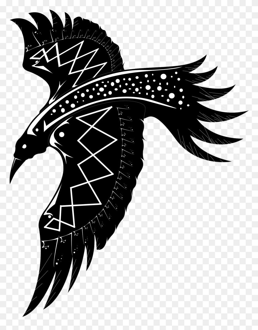 1396x1815 Black Hole Tattoo Raven Vector, Dragón Hd Png