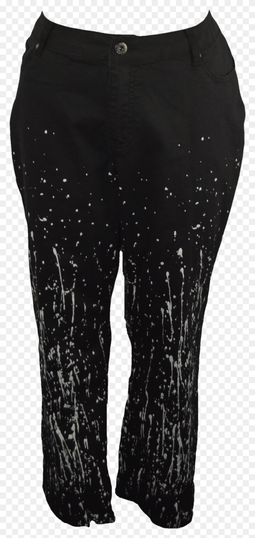1125x2467 Black Jeans With White Paint Splatter Design By Ashley Leggings, Shorts, Clothing, Apparel HD PNG Download