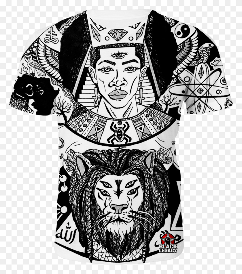 953x1092 Black King Solomon T Shirt Drawing, Skin, Person, Human HD PNG Download