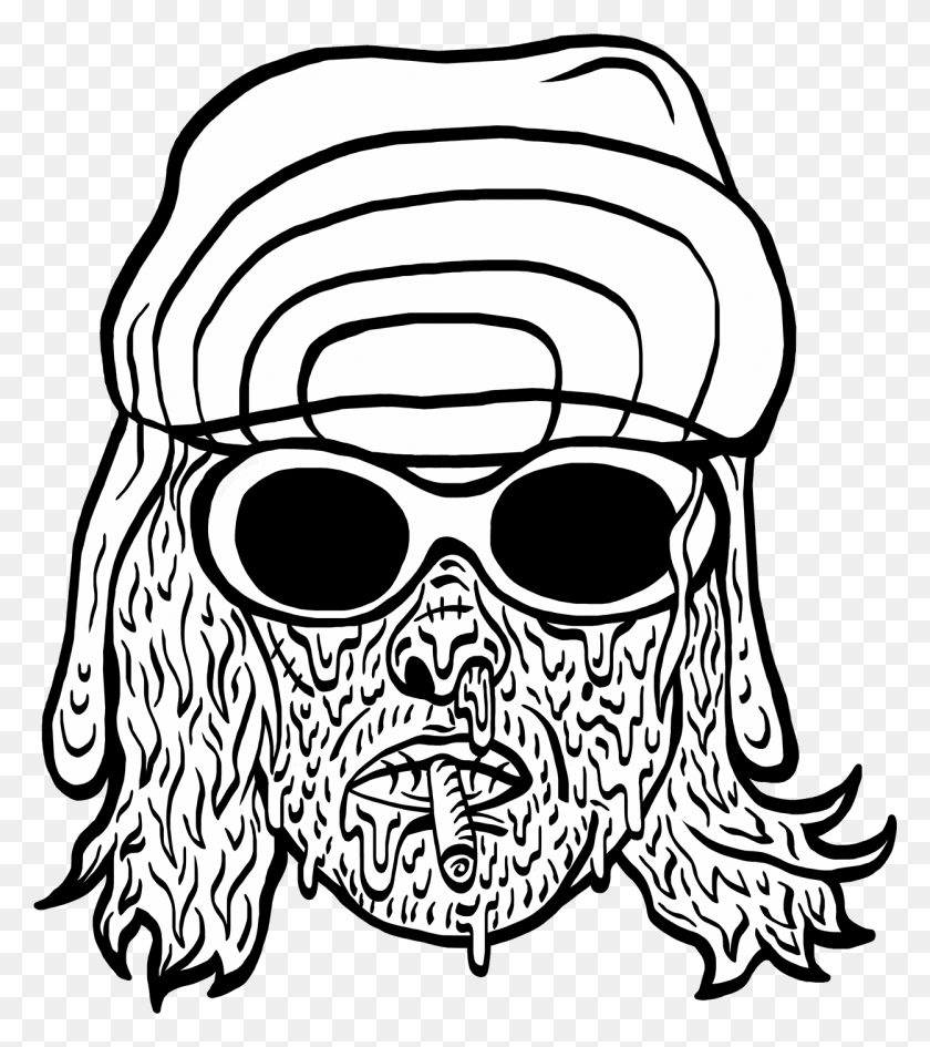 1249x1418 Black Label Cobain Kurt Cobain Glasses Draw, Солнцезащитные Очки, Аксессуары, Аксессуары Hd Png Скачать