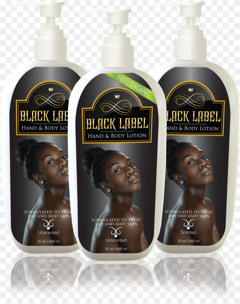 Black Label Cosmetics, Bottle, Lotion, Adult, Female Clipart PNG