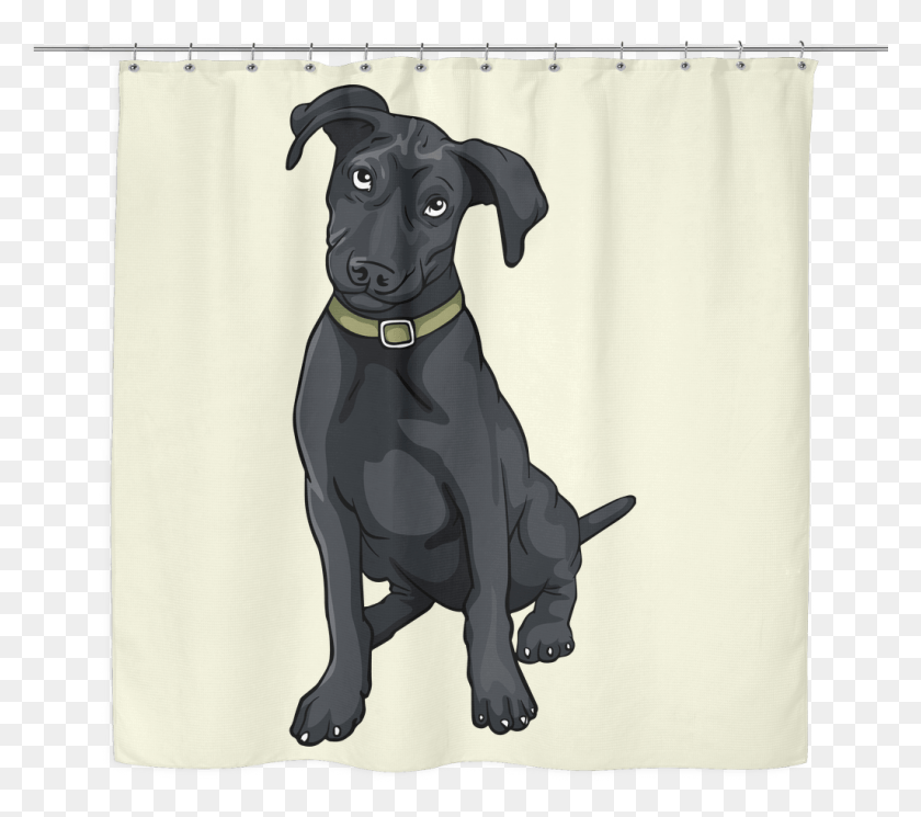 1025x901 Black Labrador Shower Curtains Funny Gift For Cute, Labrador Retriever, Dog, Pet HD PNG Download