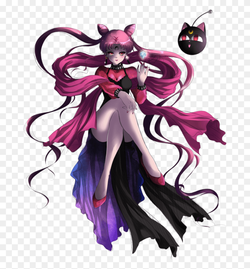 685x843 Black Lady Sailor Moon, Doll, Toy, Purple HD PNG Download
