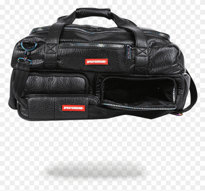 877x813 Black Leather Iridescent Sneaker Duffle Duffel Bag, Backpack, Briefcase, Clothing HD PNG Download