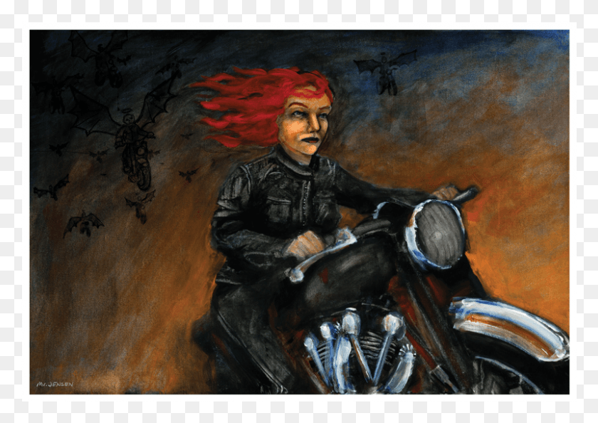 801x549 Descargar Png / Black Lightning Art Print Motocicleta, Persona, Humano Hd Png