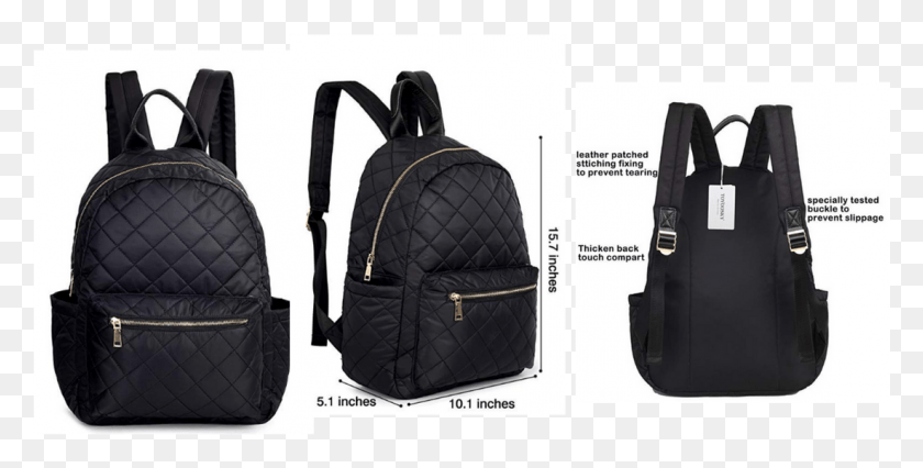 1101x517 Black Lightweight Toyoosky Back To School Backpack, Bag HD PNG Download