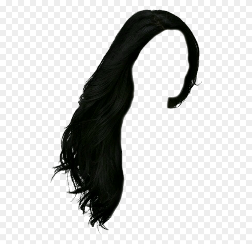 507x752 Black Long Hair Black Hair Transparent Background, Person, Human HD PNG Download