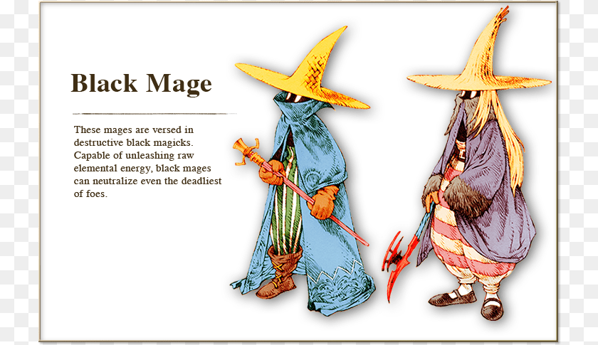 735x485 Black Mage Final Fantasy, Adult, Clothing, Female, Hat Transparent PNG