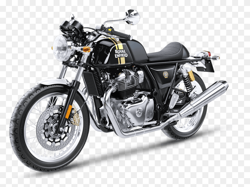 966x707 Black Magic Front 3 Quarter Royal Enfield Continental Gt, Motorcycle, Vehicle, Transportation HD PNG Download