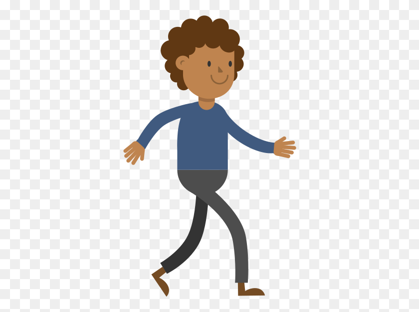 348x566 El Hombre Negro Caminando Png / Personaje De Dibujos Animados Hd Png
