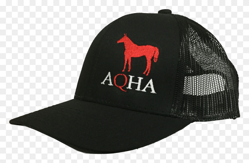 1500x948 Black Mesh Cap Red Horse Baseball Cap, Clothing, Apparel, Hat Descargar Hd Png