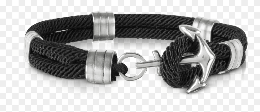 1326x514 Black Nautical Rope Double Bracelet Wanchor Bracelet, Security, Lock, Tie HD PNG Download