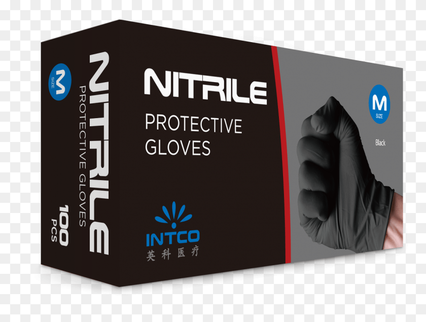 1263x932 Black Nitrile Protective Gloves Graphic Design, Person, Human, Text HD PNG Download