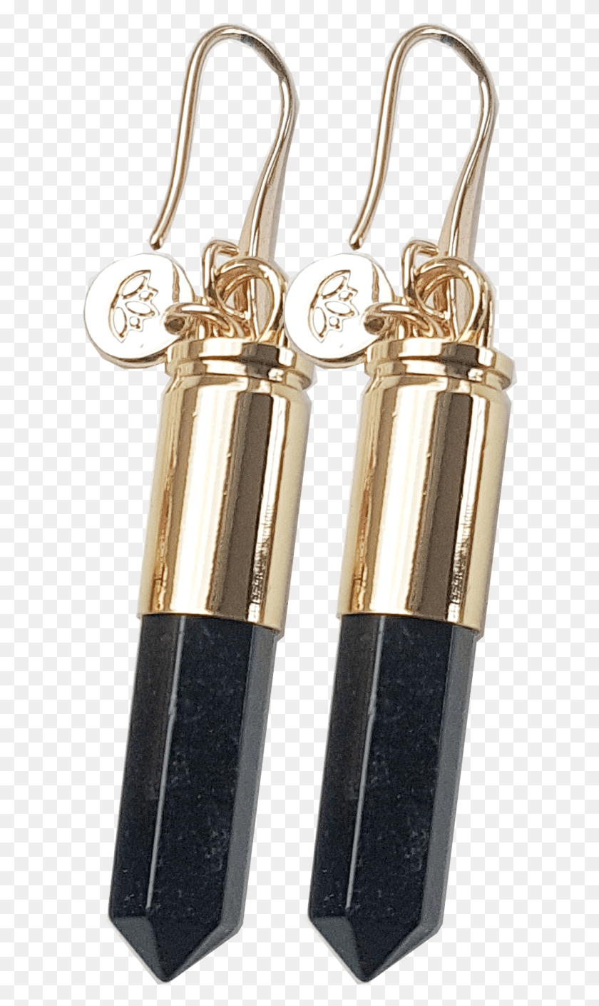 612x1349 Black Onyx Double Earing Earrings, Gold, Tool, Brush HD PNG Download