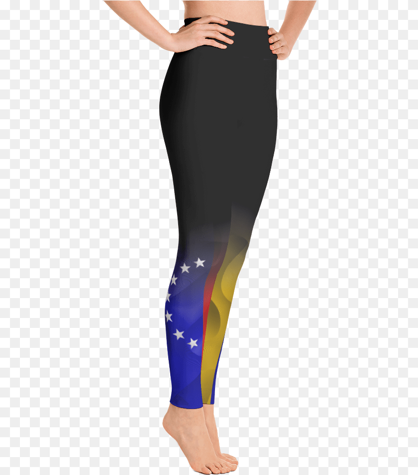 433x956 Black Organic Venezuela Flag Yoga Pants Dragon Yoga Pants, Adult, Clothing, Female, Hosiery Clipart PNG