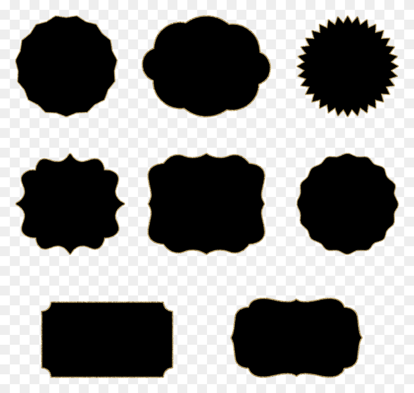 969x918 Black Ornate Frame Transparent 15 Ornate Black Black And Glitter Gold Clipart Frame, Food, Cooking Batter, Meal HD PNG Download