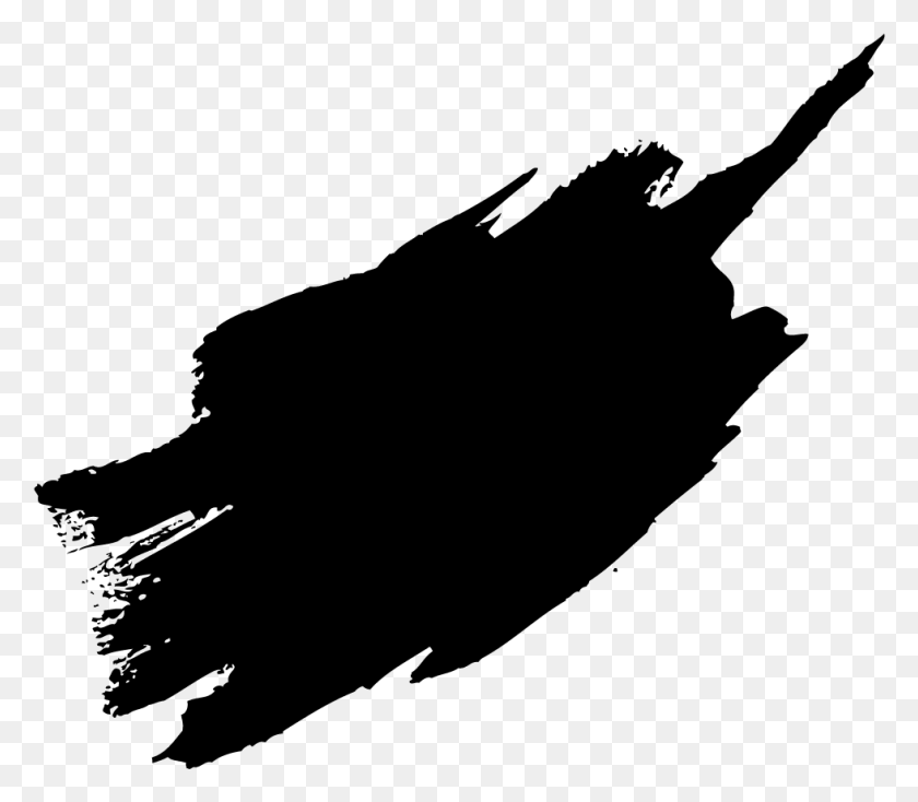 979x846 Black Paint Brush Stroke, Gray, World Of Warcraft HD PNG Download