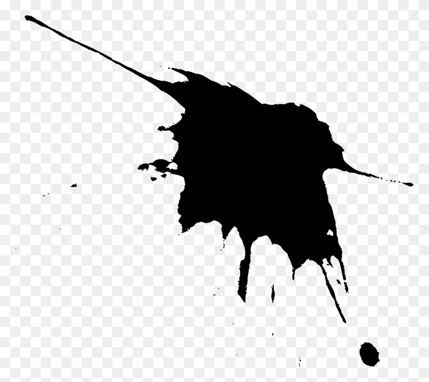 1489x1314 Black Paint Splat Imgkid Splatter Silhouette, Cow, Cattle HD PNG Download