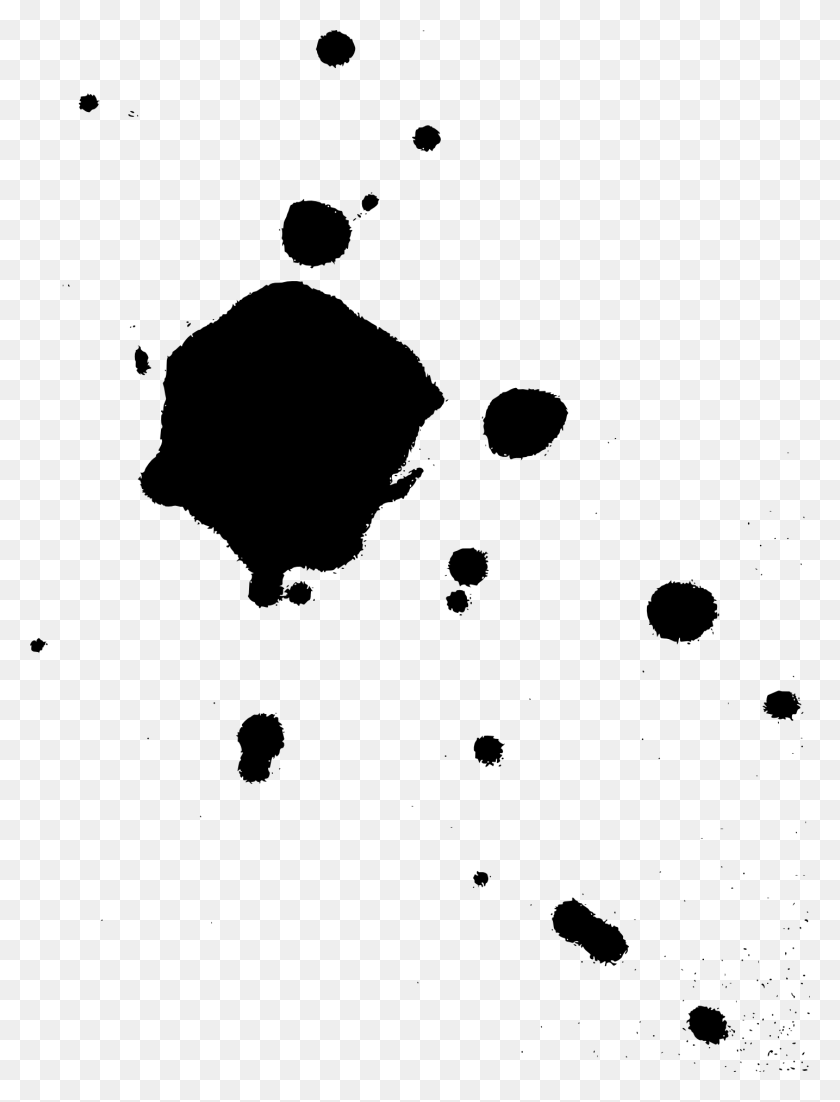 1435x1918 Black Paint Splatters Vol Illustration, Stain, Stencil HD PNG Download