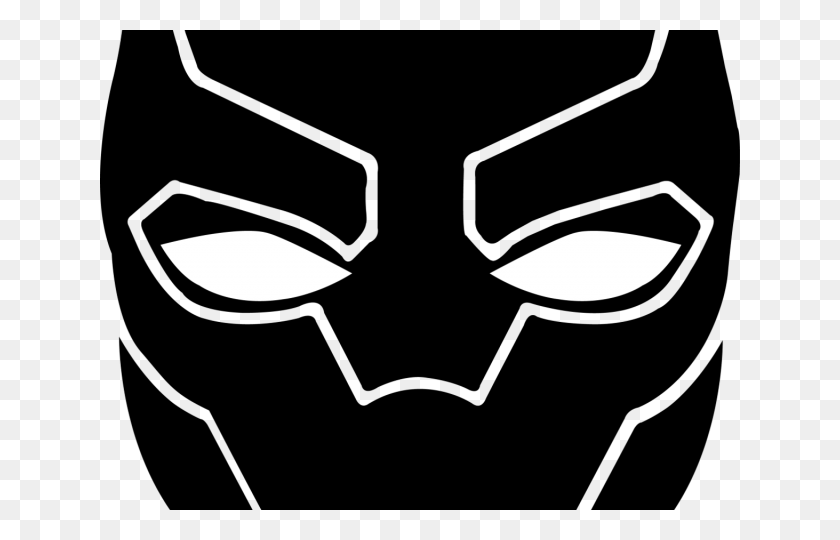 640x480 Black Panther Clipart Panther Logo Black Panther Face Drawing, Mask, Lamp HD PNG Download