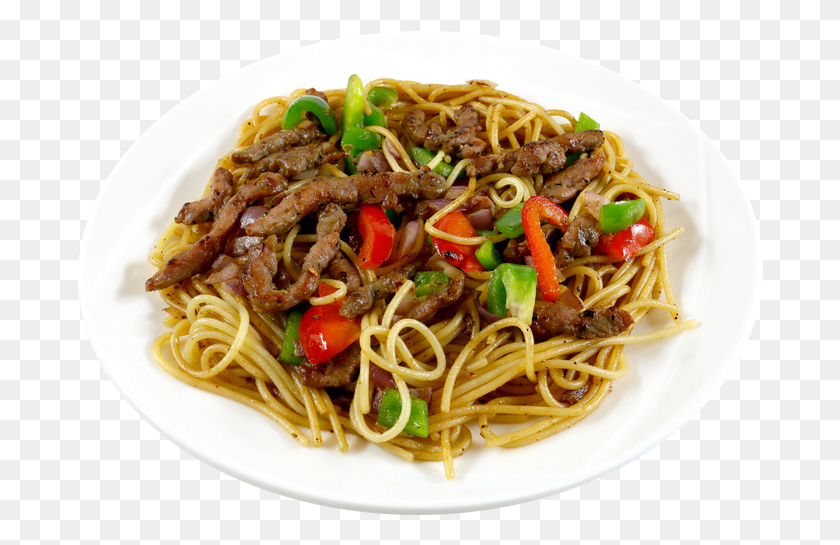 686x485 Black Pepper Pasta Steak Teppanyaki Of Beef Fried Noodles, Noodle, Food, Spaghetti HD PNG Download