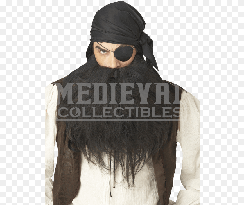 534x706 Black Pirate Beard And Moustache Costume, Face, Head, Person, Adult PNG