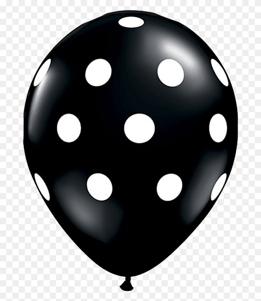 695x907 Black Polka Dot Balloon Black Polka Dot Balloons, Ball, Sport, Sports Descargar Hd Png